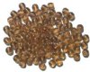 50 6mm Transparent Smoke Topaz Round Glass Beads